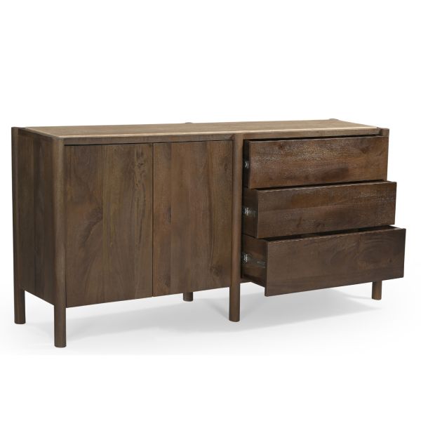 Sideboard LAURIIE 190 cm Travertin Mangoholz braun