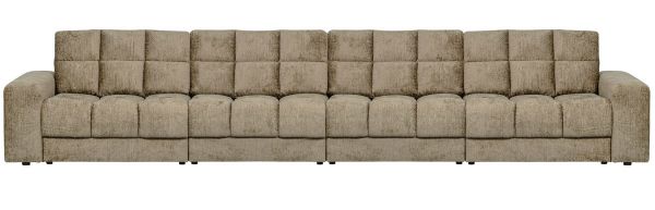 woood 4 Sitzer Sofa SECOND DATE Struktur Samt wheatfield