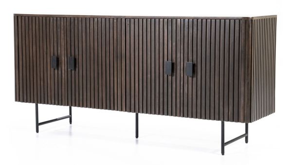 Sideboard Remi 170 cm mit 4 Türen Mangoholz braun