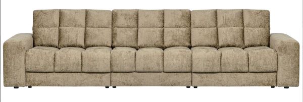 woood 3 Sitzer Sofa SECOND DATE Struktur Samt wheatfield