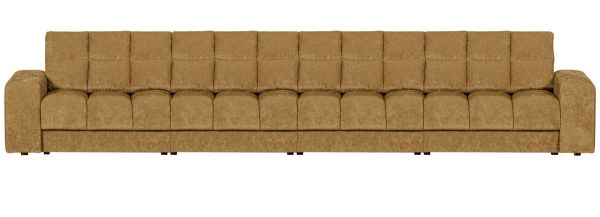 woood 4 Sitzer Sofa SECOND DATE Webstoff vintage goldfarben