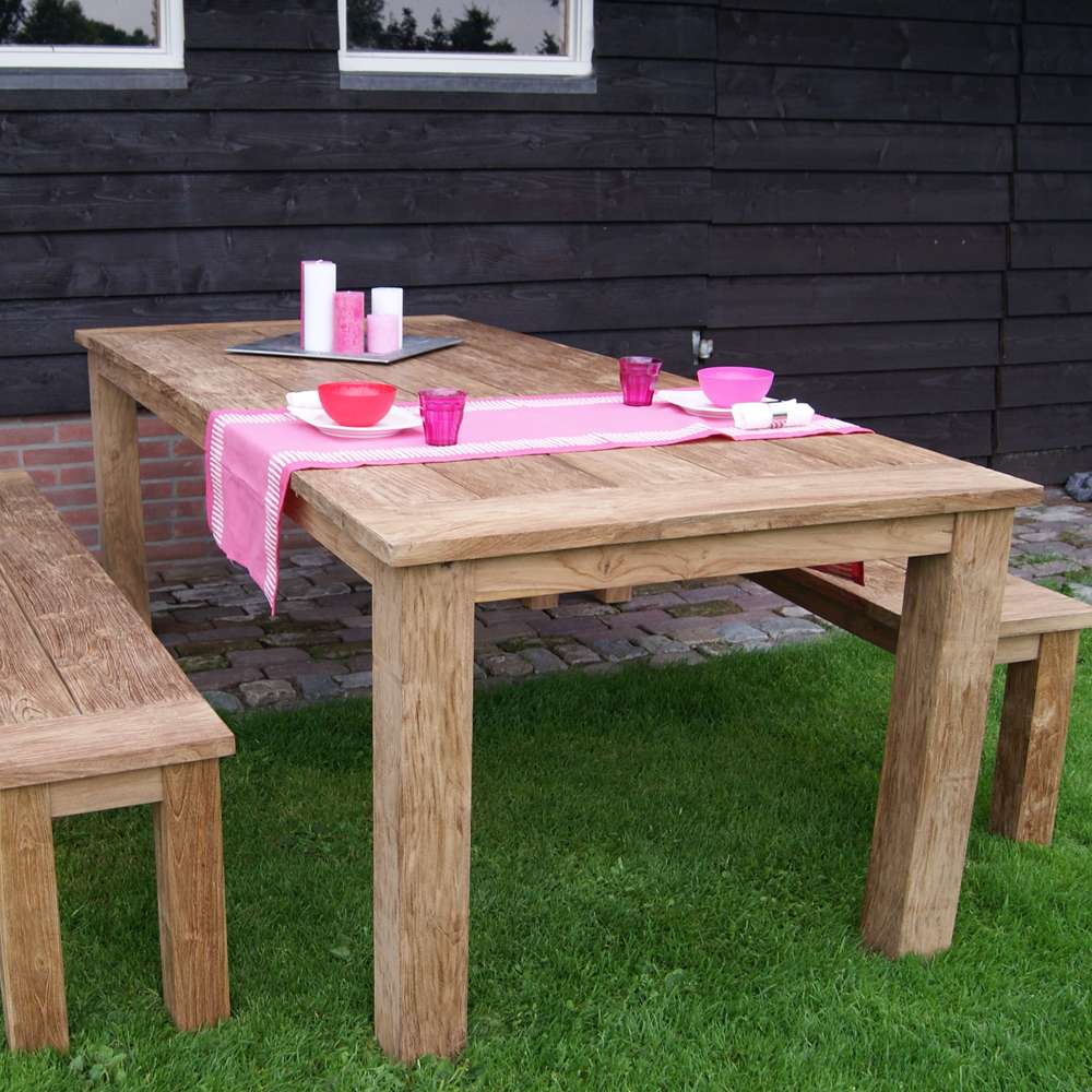 Teak Gartentisch Evoy 300 X 100 Cm Esstisch Tisch Holztisch Garten Teakholz Massiv New 8053