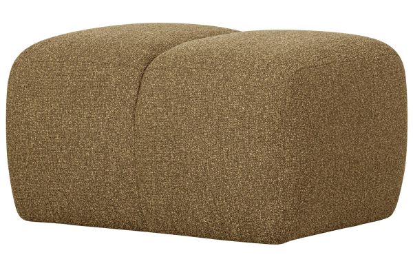 woood Pouf MOJO 80 x 60 cm Hocker Sitzhocker gelb braun melange