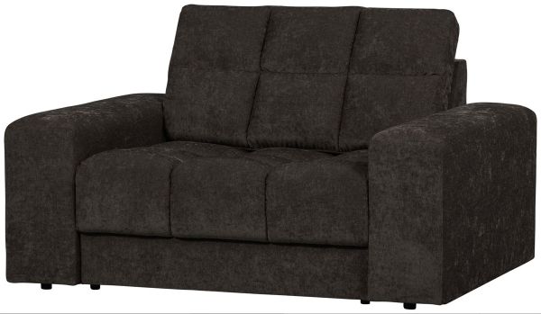 woood Loveseat Sessel SECOND DATE Webstoff vintage anthrazit Loungesessel