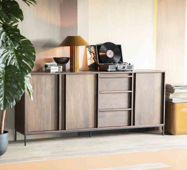 Sideboard Jimmy 180 cm mit 3 Türen Mangoholz