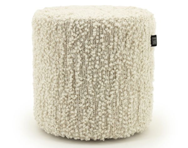 Pouf Vista Ø 40 cm Hocker Sitzhocker off white