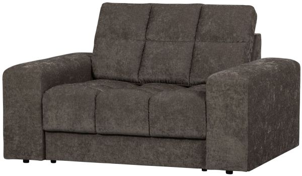 woood Loveseat Sessel SECOND DATE Webstoff vintage warmgrau Loungesessel