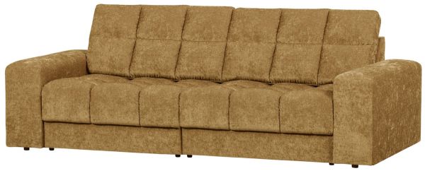 woood 2 Sitzer Sofa SECOND DATE Webstoff vintage gold