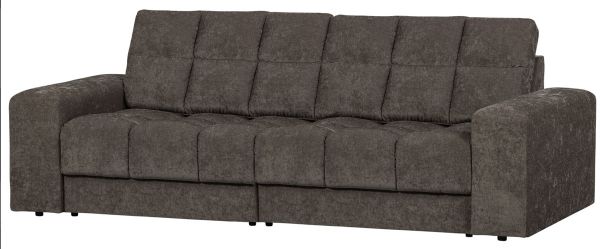 woood 2 Sitzer Sofa SECOND DATE Webstoff vintage warmgrau