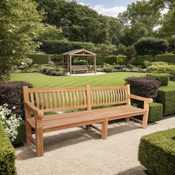 TEAK Gartenbank Teakholz FAT 250 cm