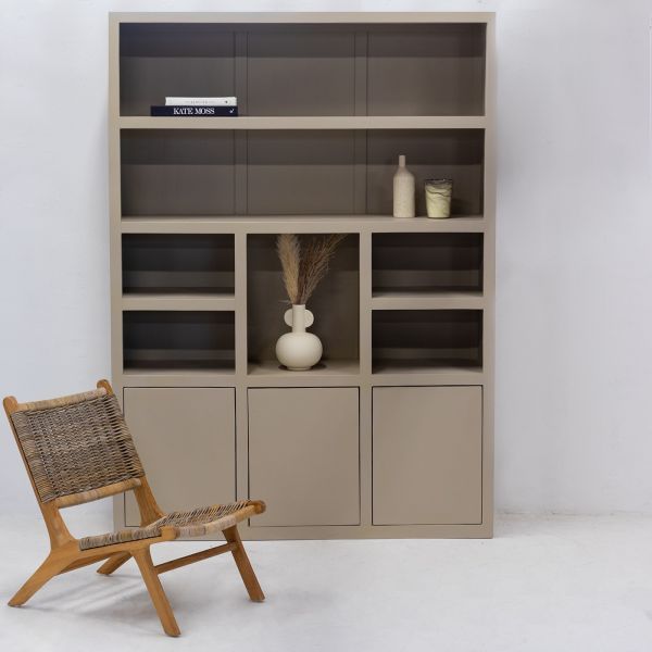 Wandschrank Bücherregal XL beige 160 x 220 cm